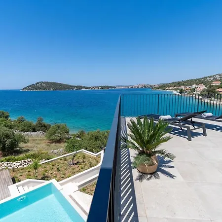 Luxury Seafront Roots With Private, Heated Pool, 5 En-suite Bedrooms, Enchanting Sea Views Villa Razanj